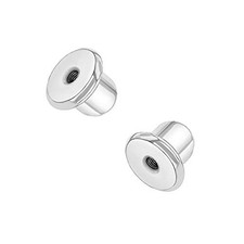 Rhodium Plated Earring Backs - Secure Screw-On Earring Backs Replacements -