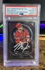 2017 Topps Museum Mike Trout Silver Frame Auto /15 PSA 8, Auto 9