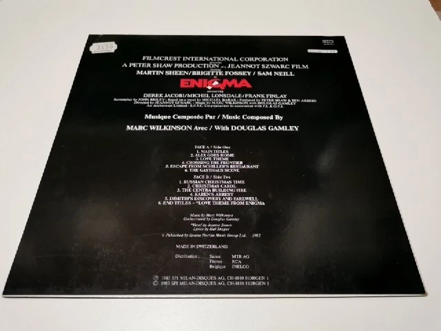LP vinyle 33 Tours - ENIGMA bo Soundtrack Martin SHEEN FOSSEY SZWARC ACH003 #010 - Photo 3/4