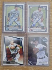 ROC RIGGIO NY Yankees 4 Card Lot Auto Rookie RC Bowman Topps Baseball🔥