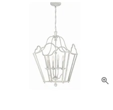 Park Harbor Delia 4 Light 18" Wide Candle Style Chandelier Model: PHPL6414ANWH