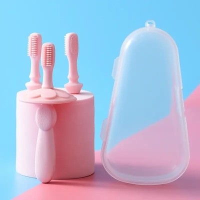 GIAVGIAV Toddler Toothbrush Age 1-2, Baby 6 to 36 Light Pink