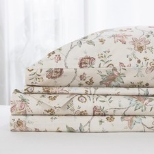 DAUAOTO Twin Size Printed Sheets Set, 100 Cotton Bedding Sets, Up to 14" Dee...