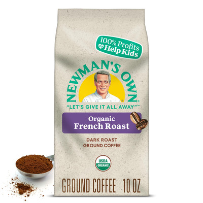 Newman's Own Organic French Roast Coffee 10 Ounce Dark Roast 100 Organic