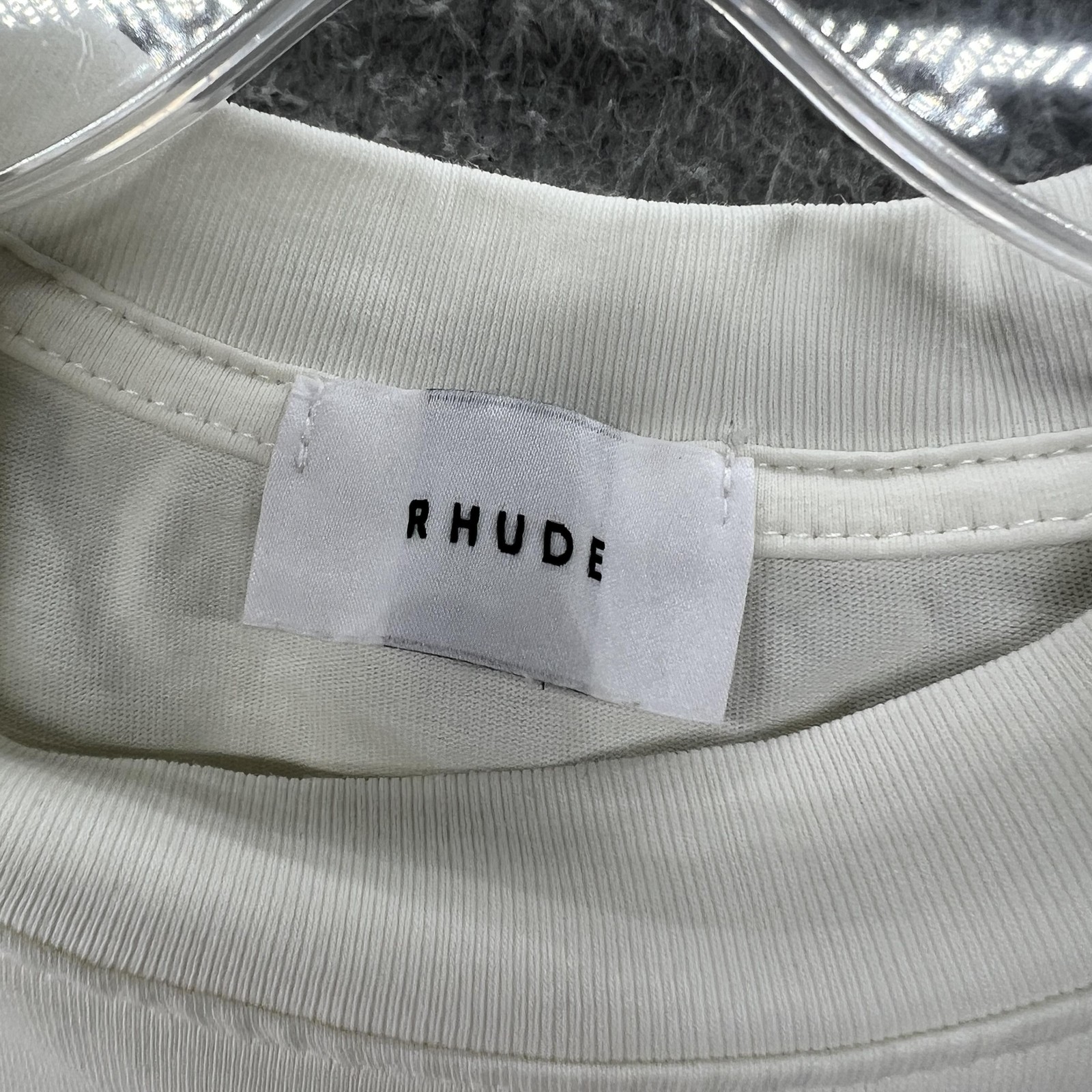 Rhude Shirt Mens Medium Ivory Streetwear Saint Barts Graphic Tee Crewneck