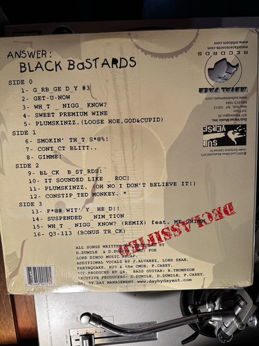 Kmd Black Bastards Vinyl Lp Original Press 2001 Sub Verse Metal Face Mf Doom - Picture 2 of 6