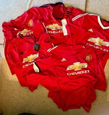 5 x Manchester United Shirts Home Shirts Adidas Vintage Chevrolet Sponsors