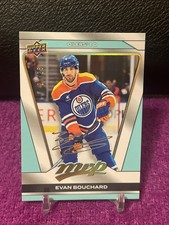 2025 Upper Deck MVP Hockey Evan Bouchard #217 Super Script #d/25 Edmonton Oilers