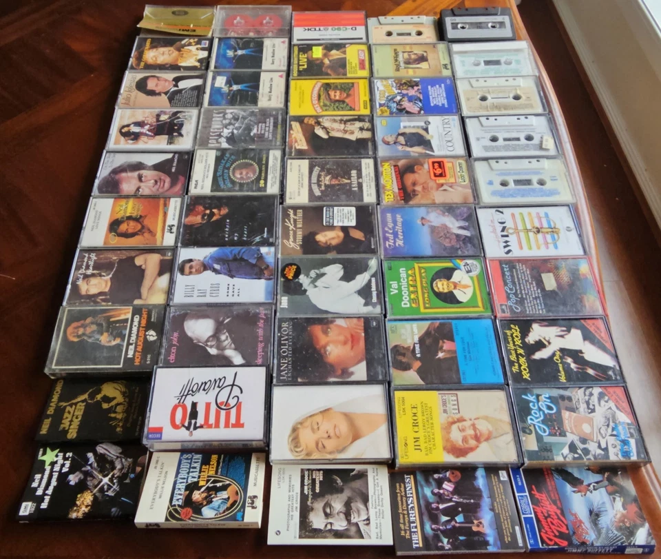 Cassette Tapes Music Vtg Bulk Lot Bundle x45 Rock Pop C&W Mixed Random Free Post - Image 2 of 4
