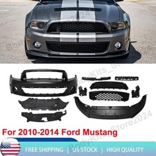 For 2010 2011-2014 Ford Mustang Front Bumper GT500 Style Conversion with Grille