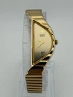 Vintage Seiko RARE Rivoli Watch Women Half Moon Gold Tone 1F20-5D59 New Battery
