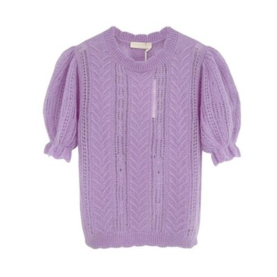 ULLA JOHNSON Mavis Alpaca Top in Lavender S