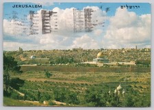 Jerusalem, Israel from Mount of Olives, 1972 continental chrome Postcard