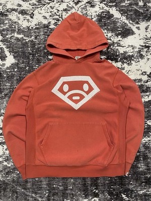 2004! A Bathing Ape Baby Milo Red Pullover Hoodie Cotton Fleece Men's Size M