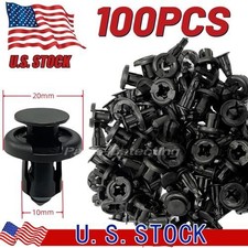 Usa100pcs Bumper Clips 10mm Hood Fender Push Rivets Retainer Fasteners Forhonda Usa100pcs Bumper Clips 10mm Hood Fender Push Rivets Retainer Fasteners Forhonda