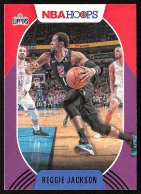 2020-21 Hoops Purple Reggie Jackson #21 Los Angeles Clippers