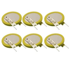 6x  CR-2032/VCN 3V Lithium Coin Battery Vert 2 Pin for Power Support
