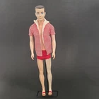 Vintage Mattel Ken Barbie Doll  1962-63 Outfit Red Sandals & Stand