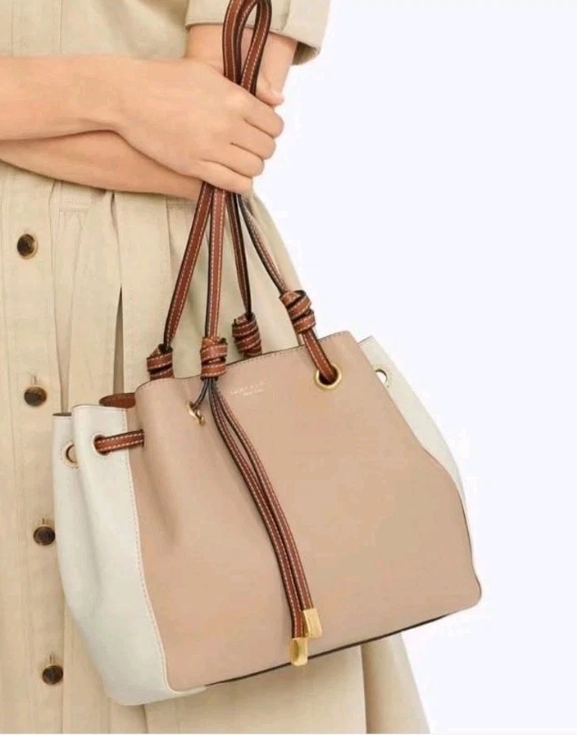 Tory Burch Leather Exterior Drawstring Bags & Handbags for Women 