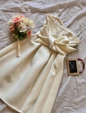 Philosophy Ivory Cute Dress Size L Adjustable Straps Lace Romantic A Line 