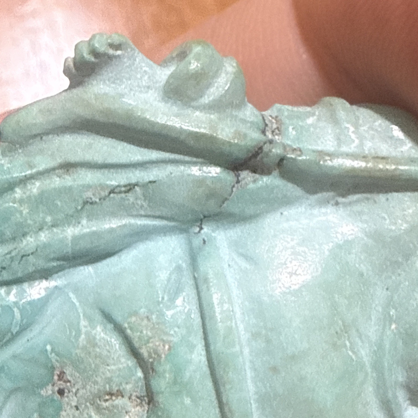Antique Chinese Turquoise carving of a figure - image 21