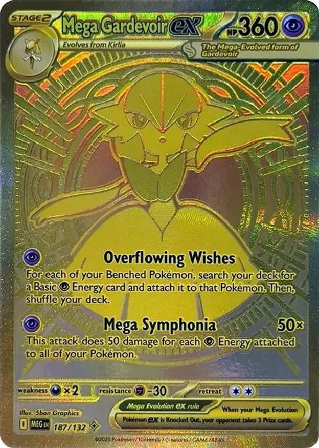 Pokemon Mega Gardevoir ex (187/190) Mega Evolution NM HOLO