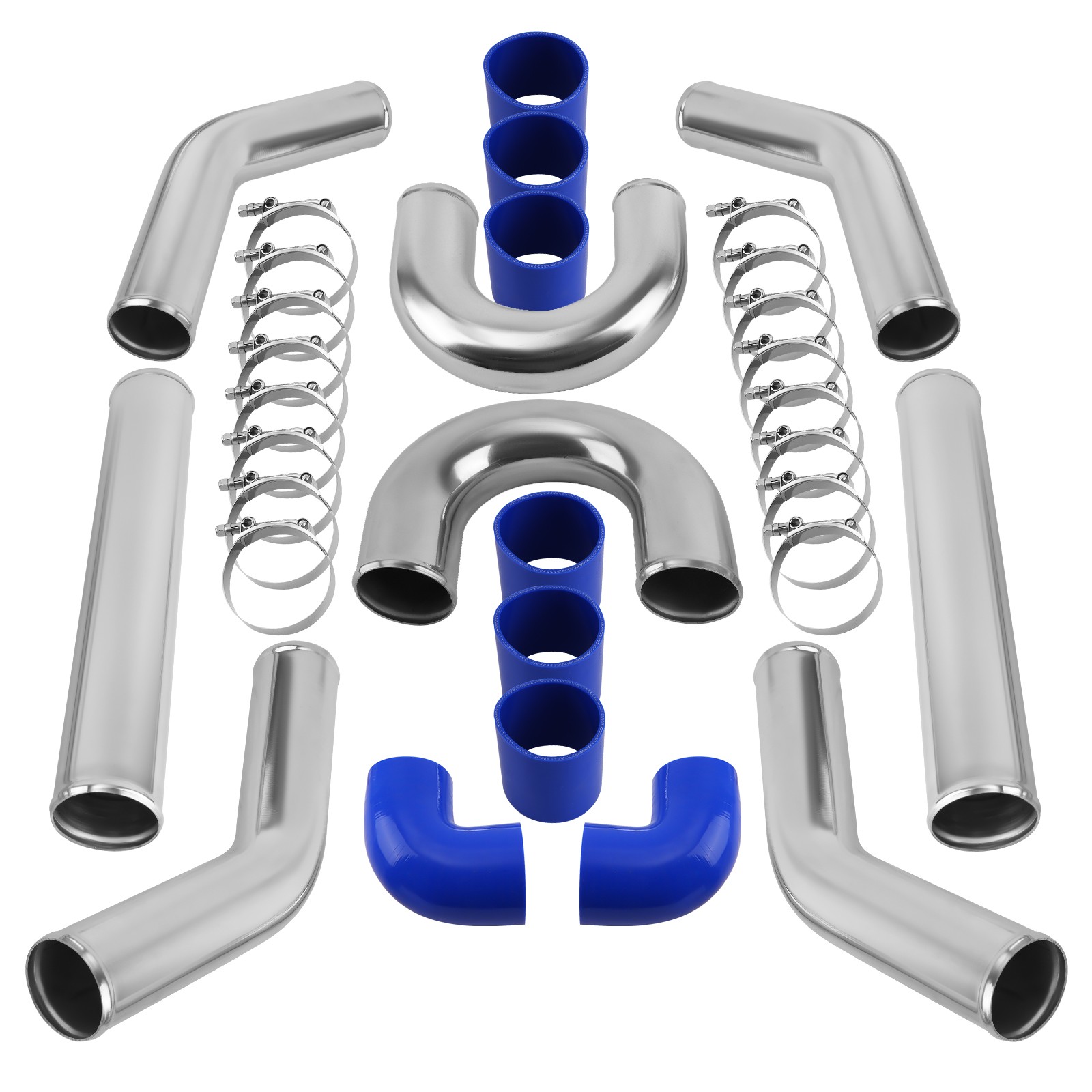 Universal 3 Inches 3"" 76mm Intercooler Turbo Pipe Piping Kit Air Intake Alloy