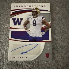 2021 Panini Immaculate Collegiate Introductions Red Auto #JT Joe Tryon /25 RC