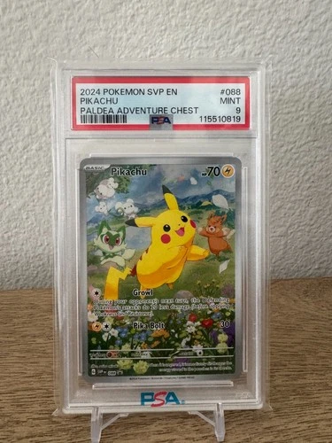 Pokemon Pikachu Paldea Adventure Chest Promo SVP EN 088 PSA 9 Mint