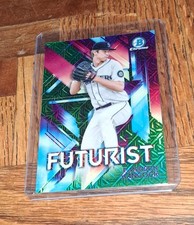 2021 Bowman Chrome Futurists Emerson Hancock Green Mojo Refractor Serial #d /99