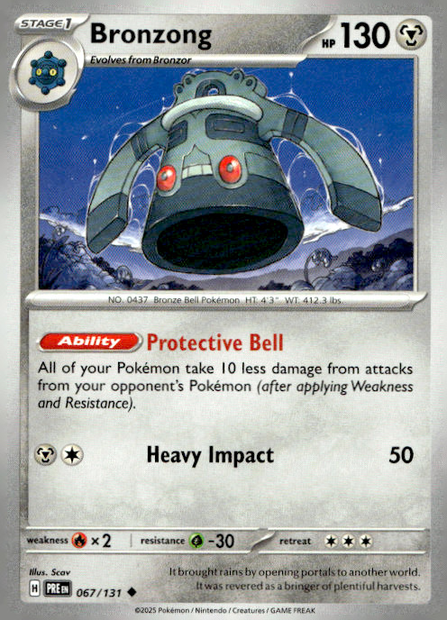 Bronzong Uncommon SV: Prismatic Evolutions 067/131 NM