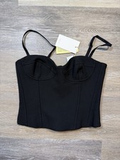 138 Aritzia Wilfred Dazzle Corset Top - Black / Size 0
