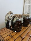 Vintage Harker Rockingham Hound Handle Mugs Pair 18 oz Ohio Pottery — photo 8