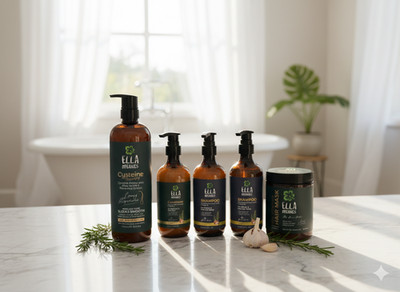Ella Organics 5-Piece Cysteine Set: Salon-Grade Smoothing & Repair System