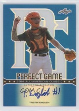 2014 Leaf Metal Draft Perfect Game Blue Prismatic 24/25 Tristin English Auto 1kk