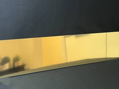 Metal Kick Plate, Polished Brass Finish, 3/64'' Thick, Multiple Sizes