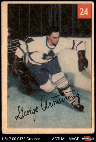 George Armstrong #24 1954 Parkhurst card
