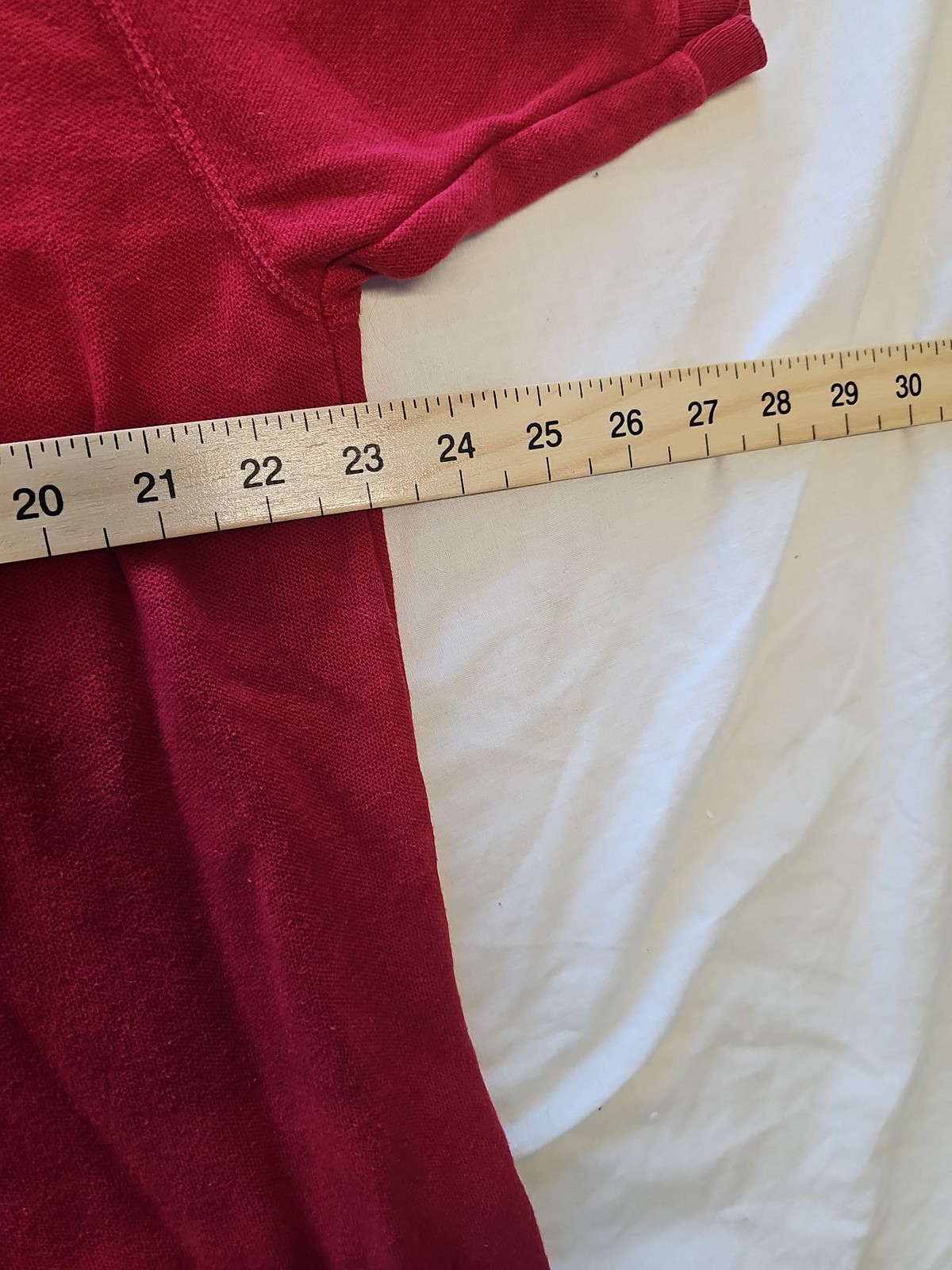 Vintage Chaps Ralph Lauren Red Pique Polo Shirt Large G529 image 7