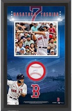 Masataka Yoshida Boston Red Sox Framed Autographed Baseball w/Shadowbox Collage