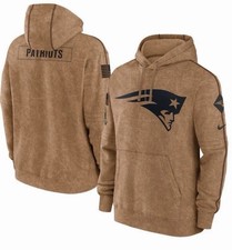 NWT Men  s Nike New England Patriots Salute To Service Hoodie Small Brown