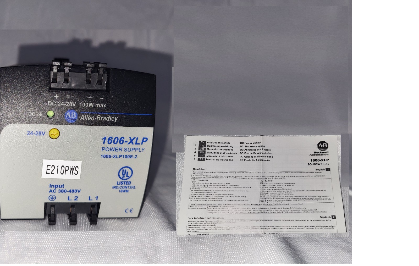 Allen Bradley 1606-XLP Power Supply 1606-XLP100E-2 Ser A
