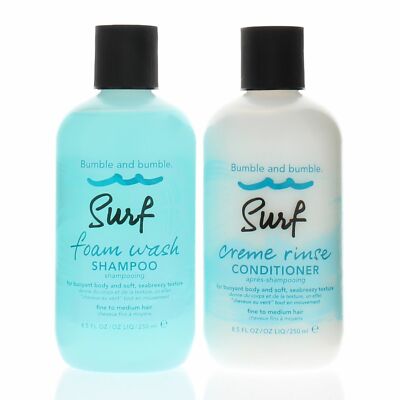 Bumble And Bumble Surf Foam Wash Shampoo And Creme Rinse Conditioner 8.5Oz COMBO