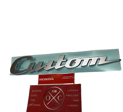 Genuine OEM Honda CUSTOM Rear Emblem SILVER Badge 20 2021 22 N-BOX