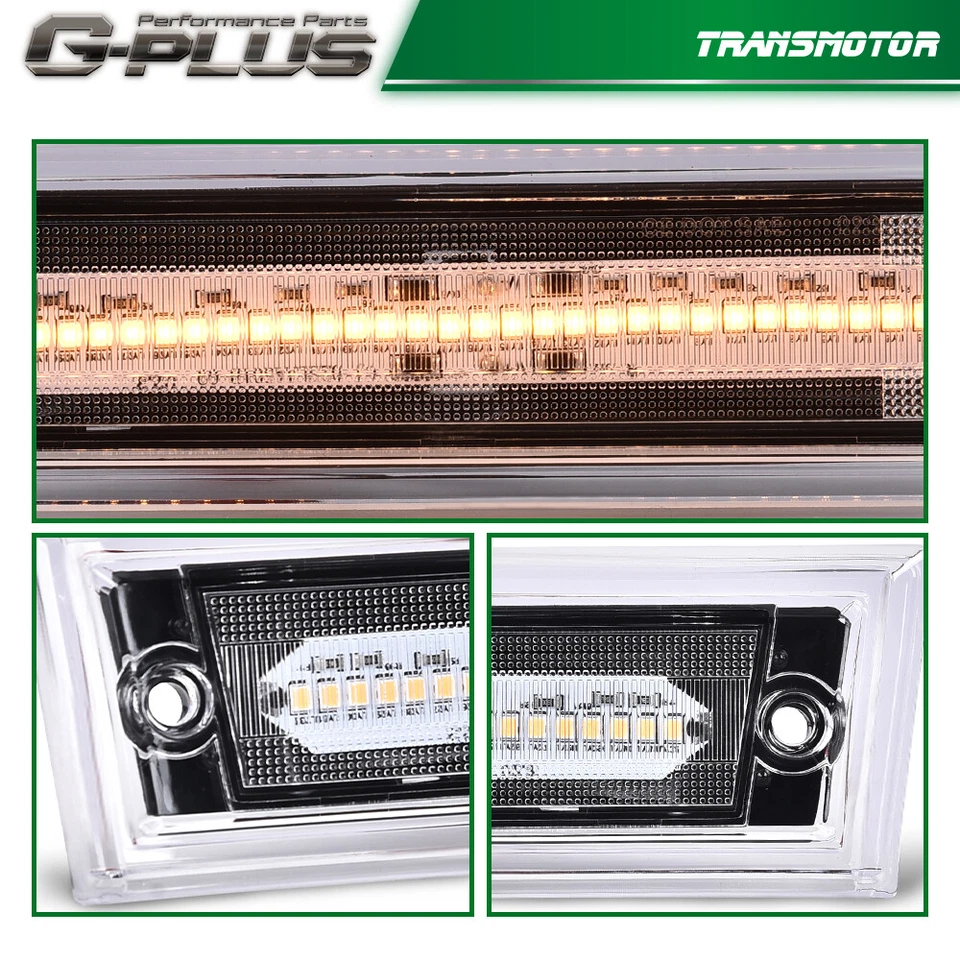 Luz de señalización LED frontal lente blanca apta para 81-91 Chevrolet C10 C20 C30 GMC Foto 4 de 4