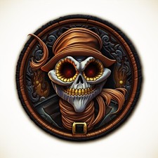 Halloween Skull Patch Iron-on Applique Horror Badge Scary Steampunk Decorative