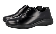 PRADA Leather Toblach Dress Shoe Sneakers 4E3448 - Black - NEW -  US 8.5 EU 41,5