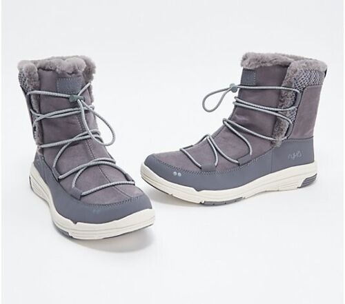 Ryka Water-Repellent Faux Fur Bungee Boots - Aubonne Size 7w  37 - Afbeelding 1 van 4
