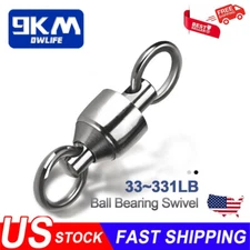 50Pcs Heavy Duty Ball Bearing Swivel with Solid Ring Fishing Hard Bait Connector