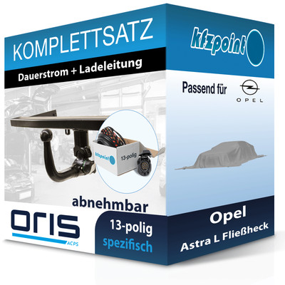 Für Opel Astra L Fließheck 21- ORIS Anhängerkupplung abnehmbar + 13polig neu