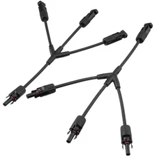 Spartan Power Y Branch 3 to 1 Connector Parallel Solar Panel Cable Connec...